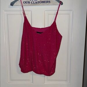 Fifteen Twenty Fuchsia Sequin Camisole